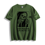 Stay Positive Skull Japanese Style Classic Tee