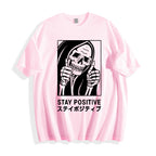 Stay Positive Skull Japanese Style Classic Tee
