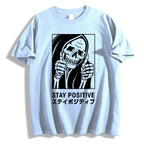 Stay Positive Skull Japanese Style Classic Tee