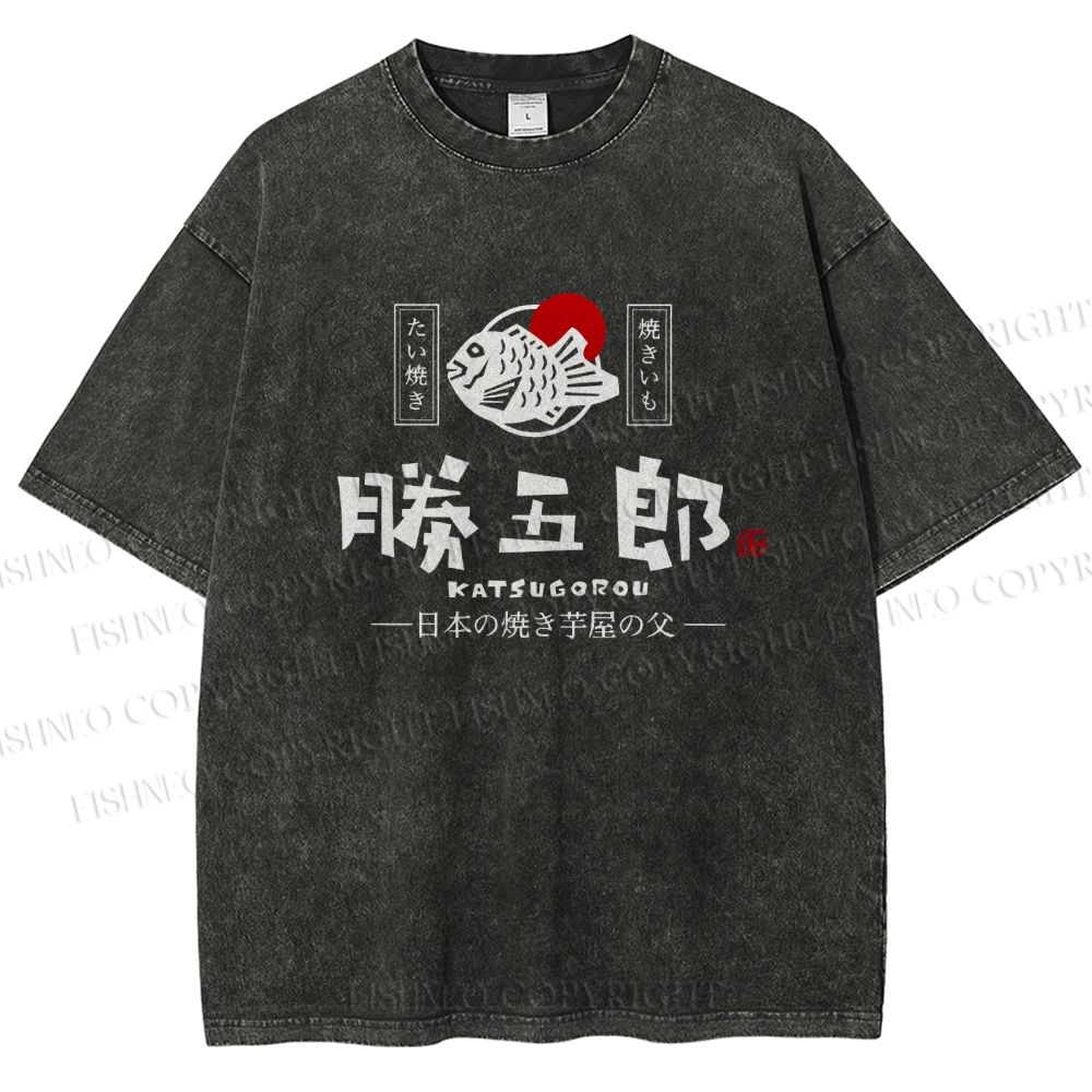 Unisex Taiyaki Printed Washed Tee