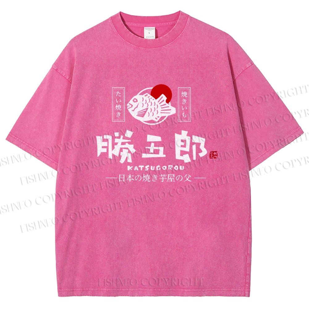 Unisex Taiyaki Printed Washed Tee