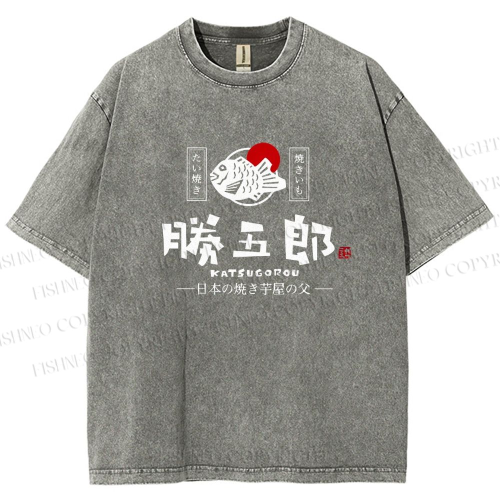 Unisex Taiyaki Printed Washed Tee