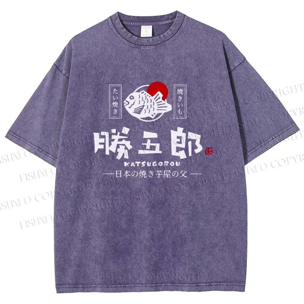 Unisex Taiyaki Printed Washed Tee