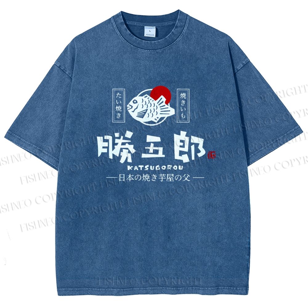 Unisex Taiyaki Printed Washed Tee