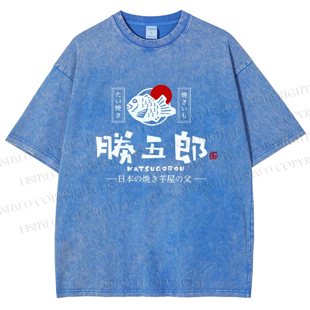 Unisex Taiyaki Printed Washed Tee