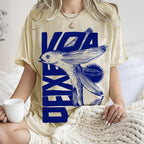 Unisex Funny Fish Printed Washed Tee