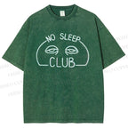 Unisex No Sleep Club Printed Washed Tee