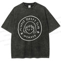 Unisex Always Sleep Club Printed Washed Tee