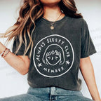 Unisex Always Sleep Club Printed Washed Tee