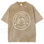 Unisex Always Sleep Club Printed Washed Tee
