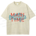Unisex Mari Time Sardine Fish Printed Washed Tee