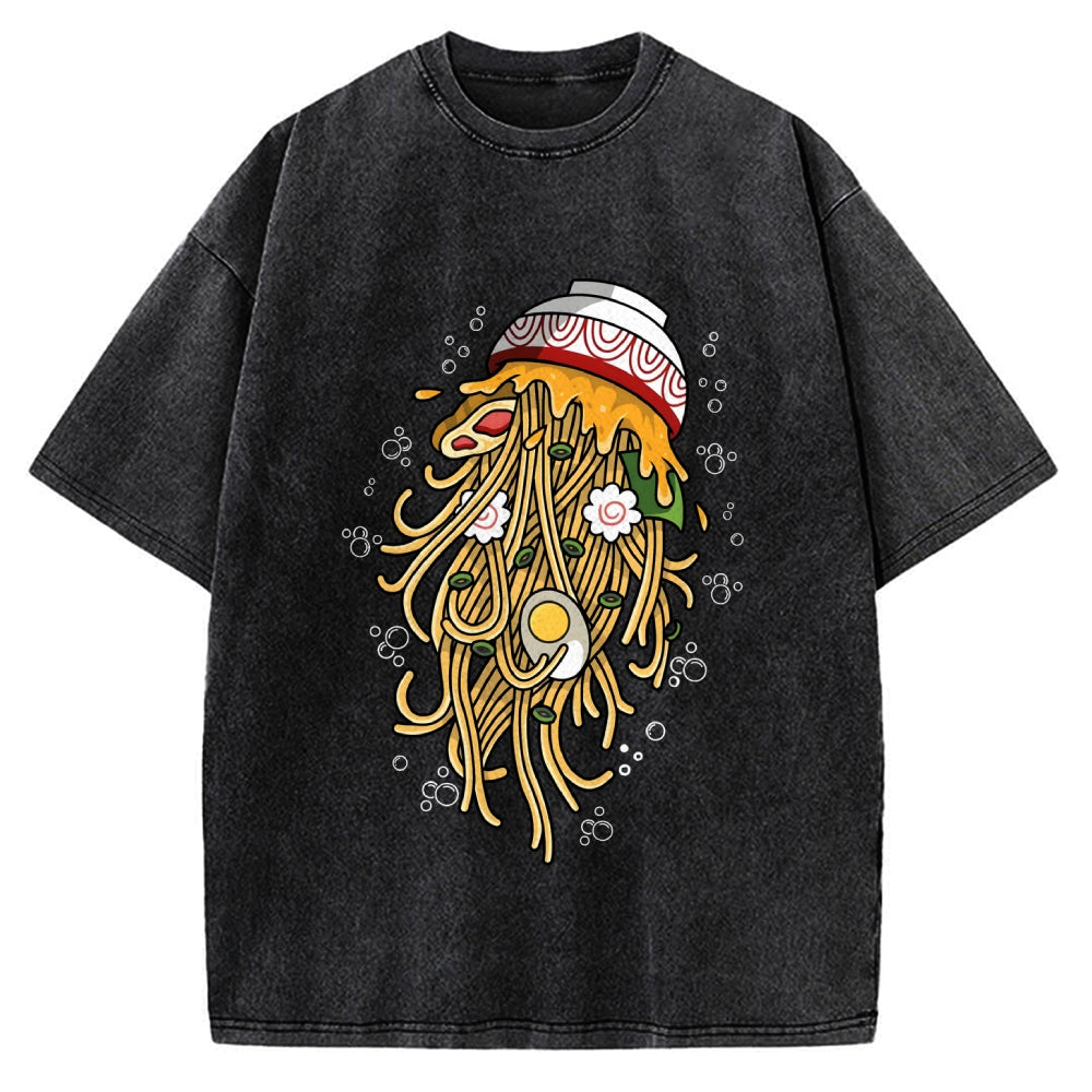 Ramen Jellyfish Vintage Washed T-shirt