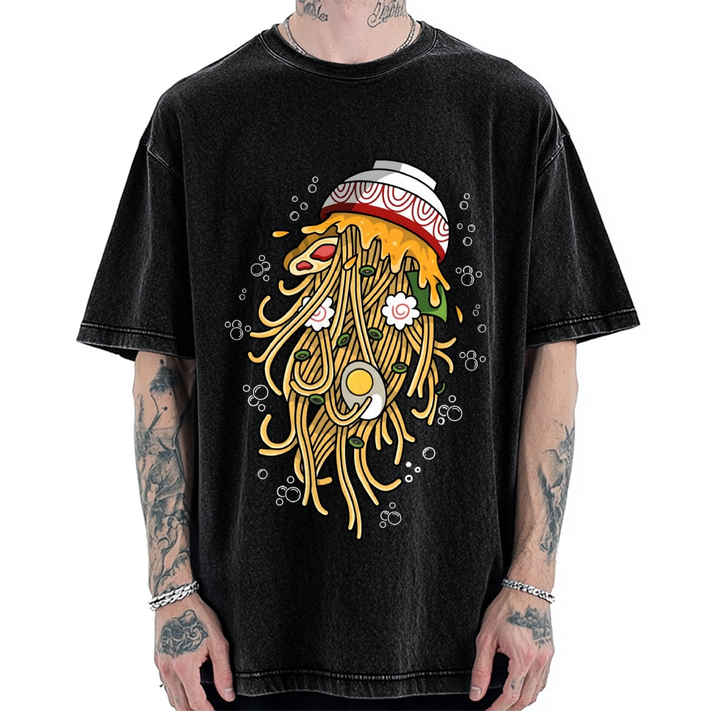 Ramen Jellyfish Vintage Washed T-shirt