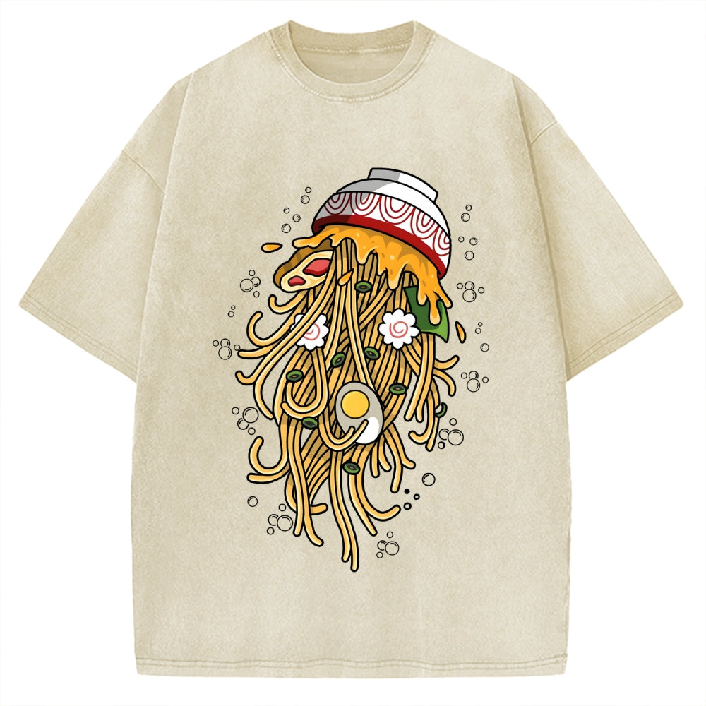 Ramen Jellyfish Vintage Washed T-shirt