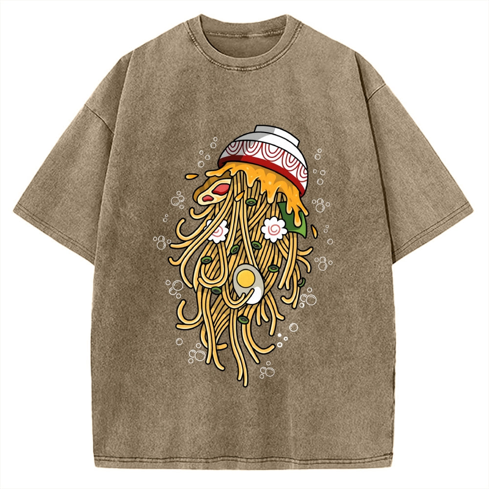 Ramen Jellyfish Vintage Washed T-shirt