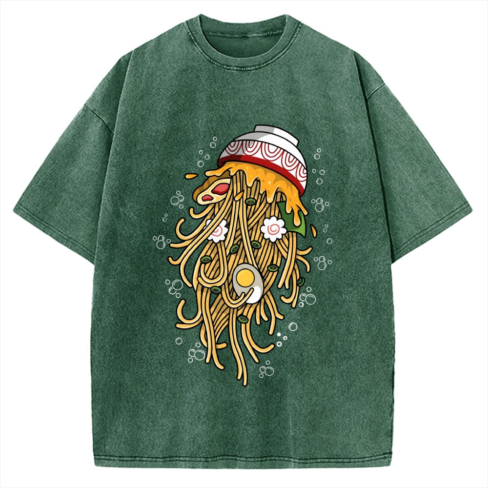 Ramen Jellyfish Vintage Washed T-shirt