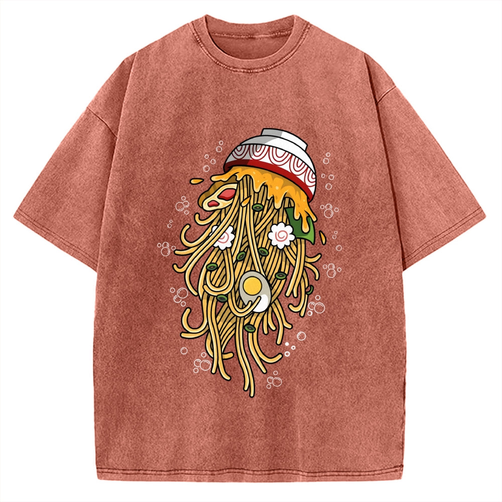 Ramen Jellyfish Vintage Washed T-shirt
