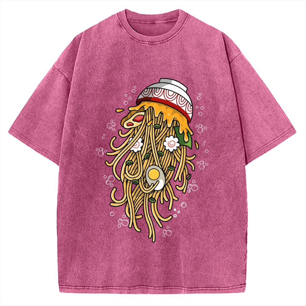 Ramen Jellyfish Vintage Washed T-shirt