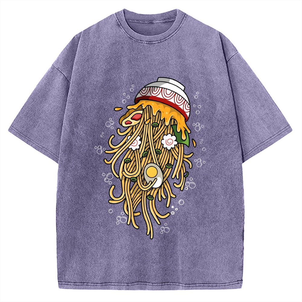 Ramen Jellyfish Vintage Washed T-shirt