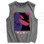 Unisex Genger Printed Washed Tank Top