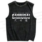 Unisex Bushido Printed Washed Tank Top