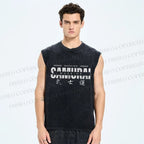 Unisex Bushido Printed Washed Tank Top