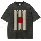 Unisex Japan Printed Washed Tee