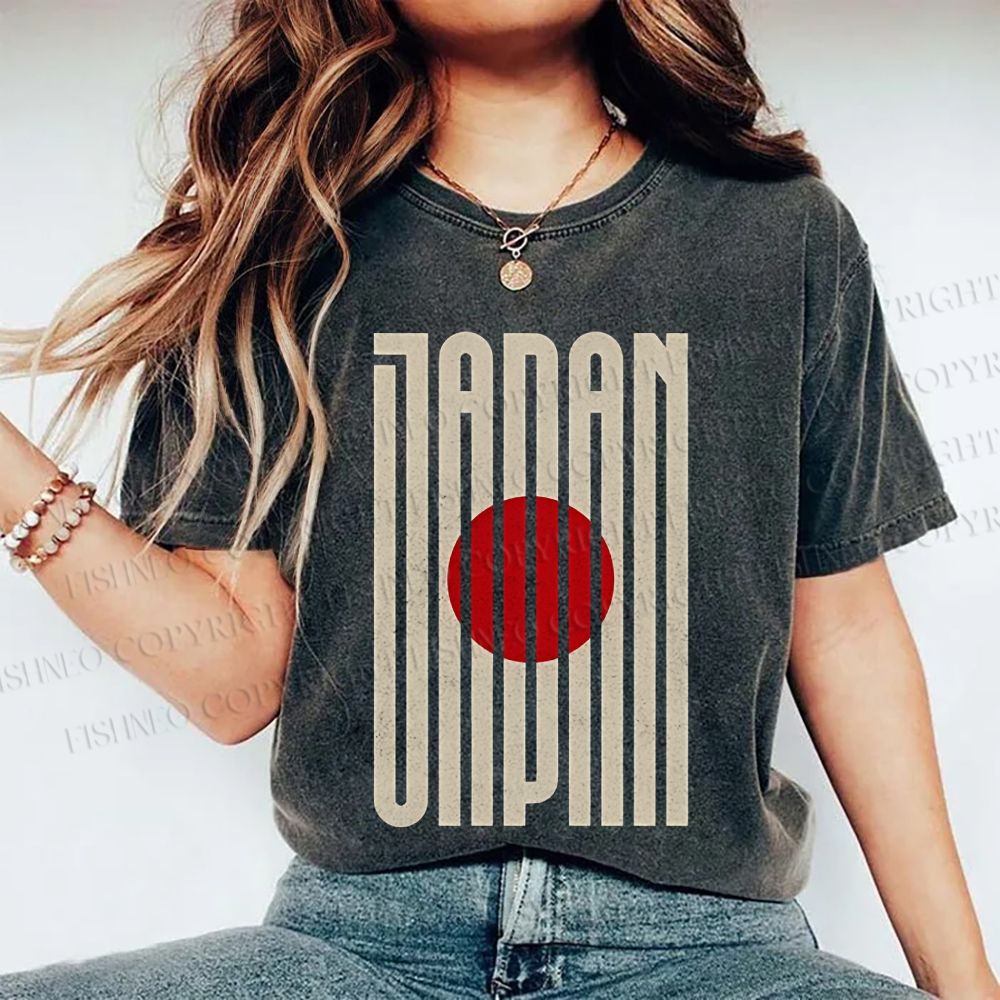 Unisex Japan Printed Washed Tee