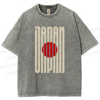 Unisex Japan Printed Washed Tee