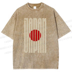 Unisex Japan Printed Washed Tee