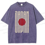 Unisex Japan Printed Washed Tee