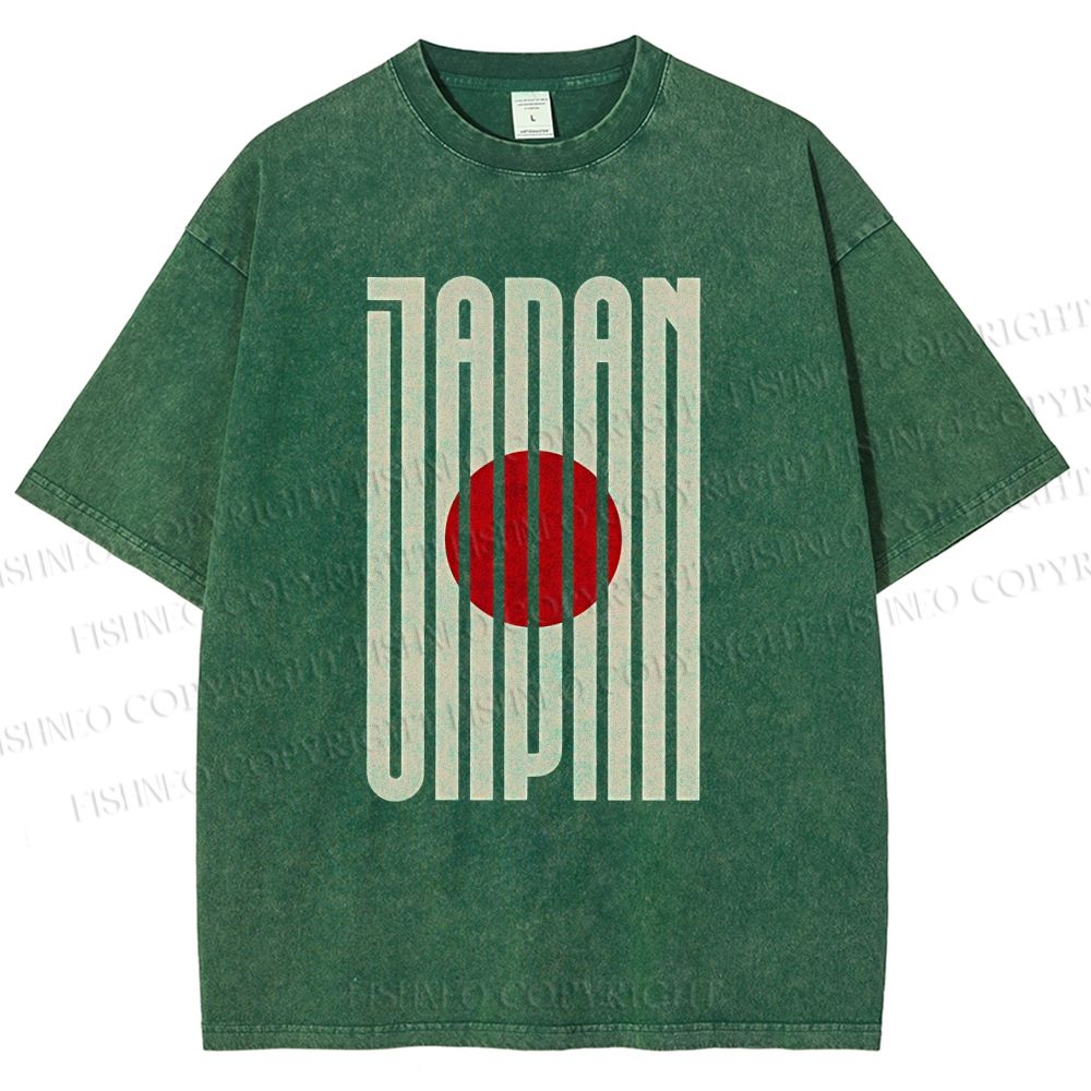 Unisex Japan Printed Washed Tee
