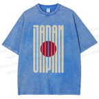 Unisex Japan Printed Washed Tee
