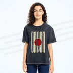 Unisex Japan Printed Washed Tee