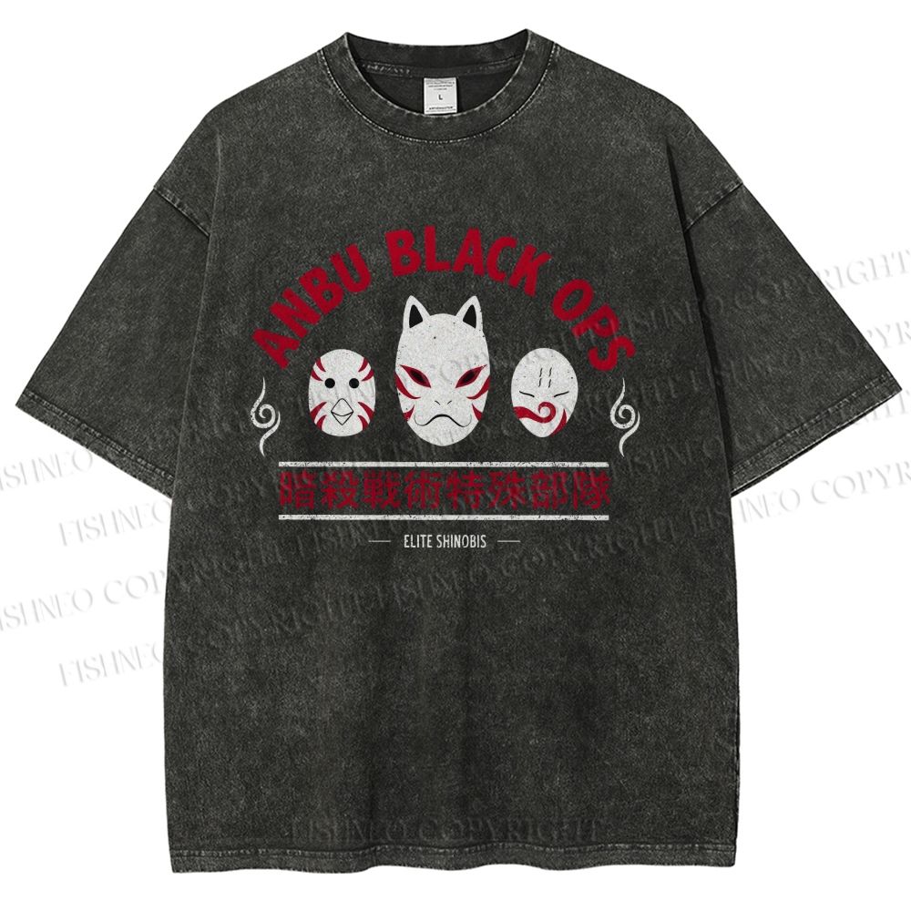 Unisex Anbu Black Ops Printed Washed Tee