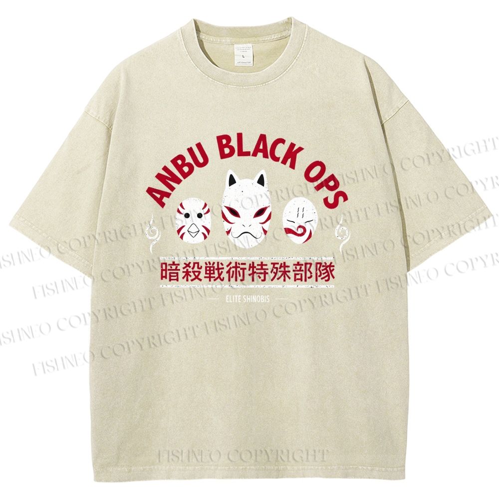 Unisex Anbu Black Ops Printed Washed Tee