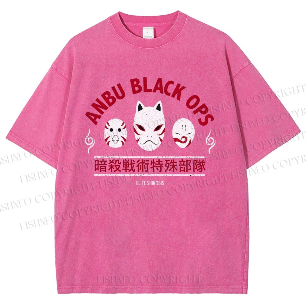 Unisex Anbu Black Ops Printed Washed Tee