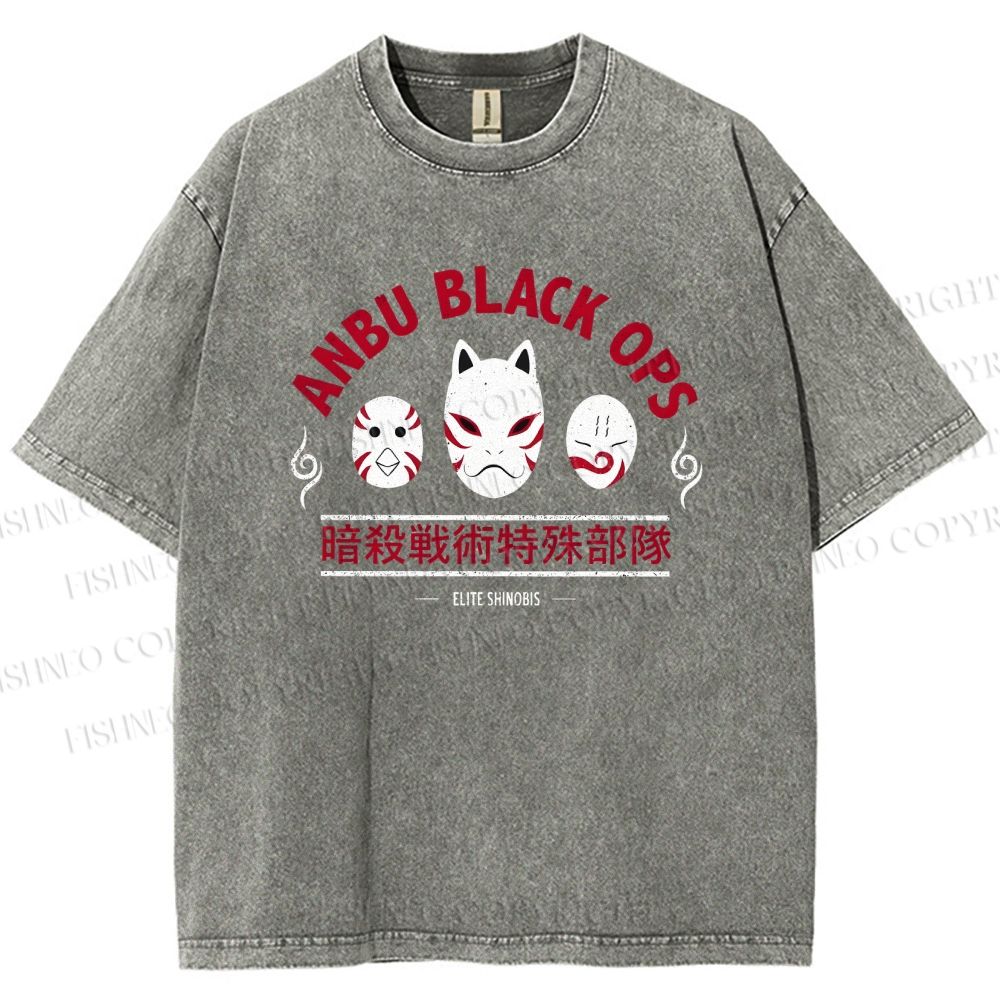 Unisex Anbu Black Ops Printed Washed Tee