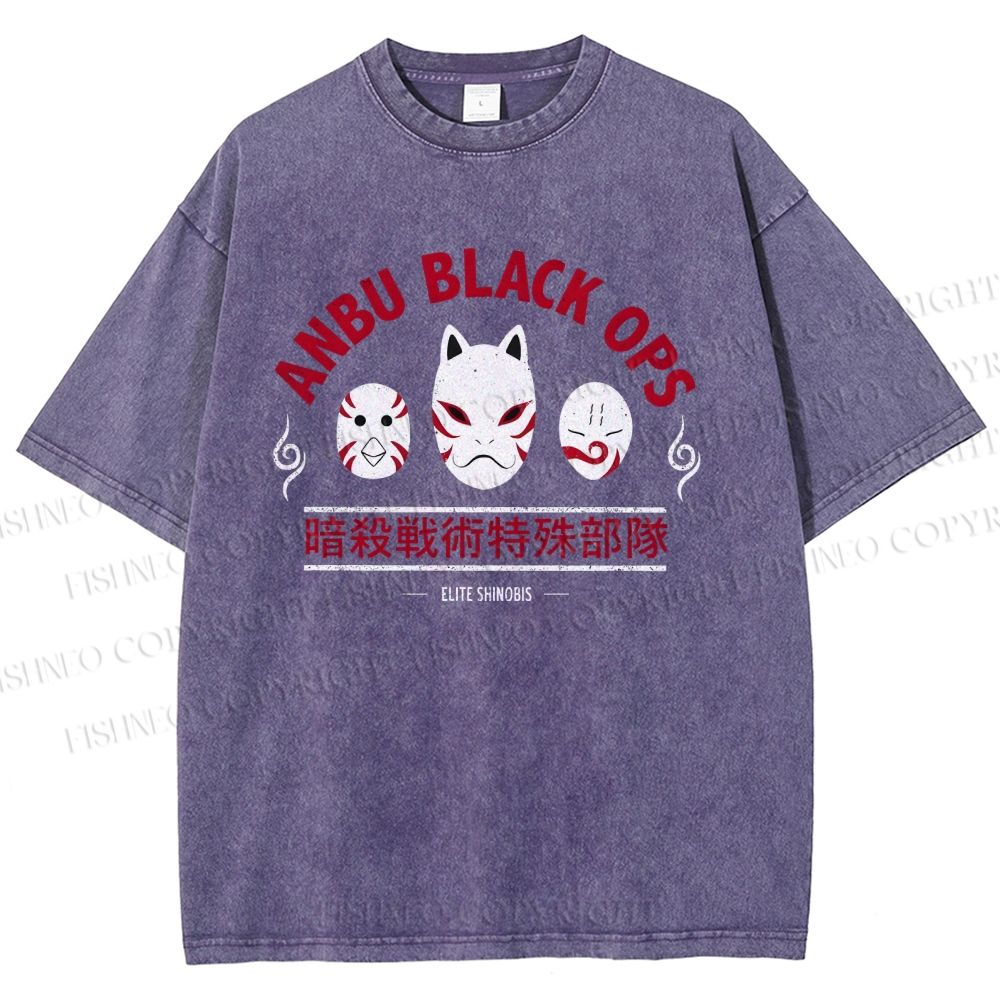 Unisex Anbu Black Ops Printed Washed Tee