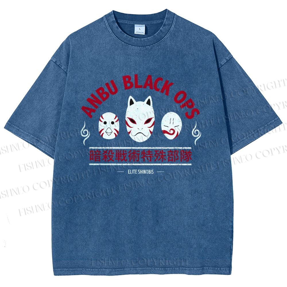 Unisex Anbu Black Ops Printed Washed Tee