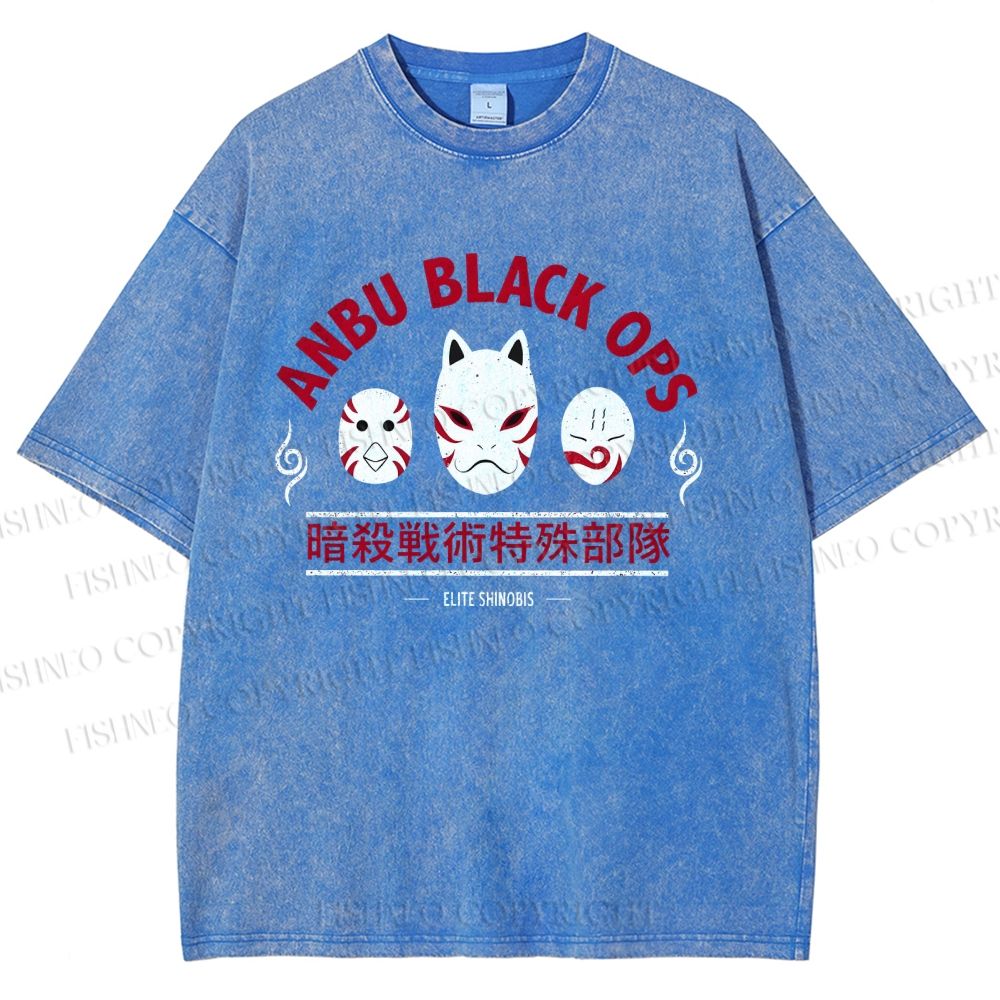 Unisex Anbu Black Ops Printed Washed Tee