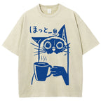 Resting Cat Vintage Washed T-shirt