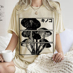Japanese Mushrooms Washed T-Shirt