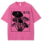 Japanese Mushrooms Washed T-Shirt