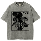 Japanese Mushrooms Washed T-Shirt