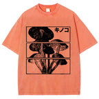 Japanese Mushrooms Washed T-Shirt
