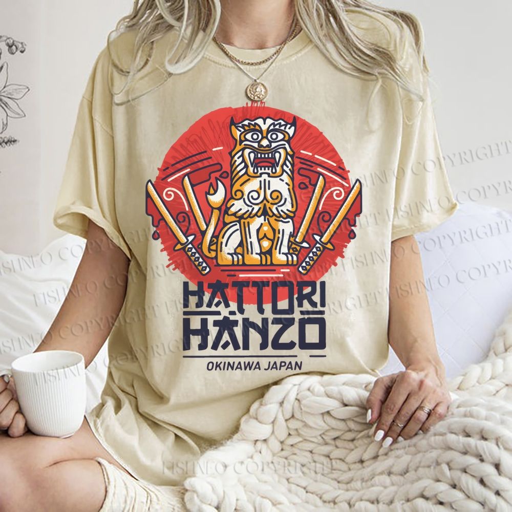 Unisex Hattori Hanzo Printed Washed Tee