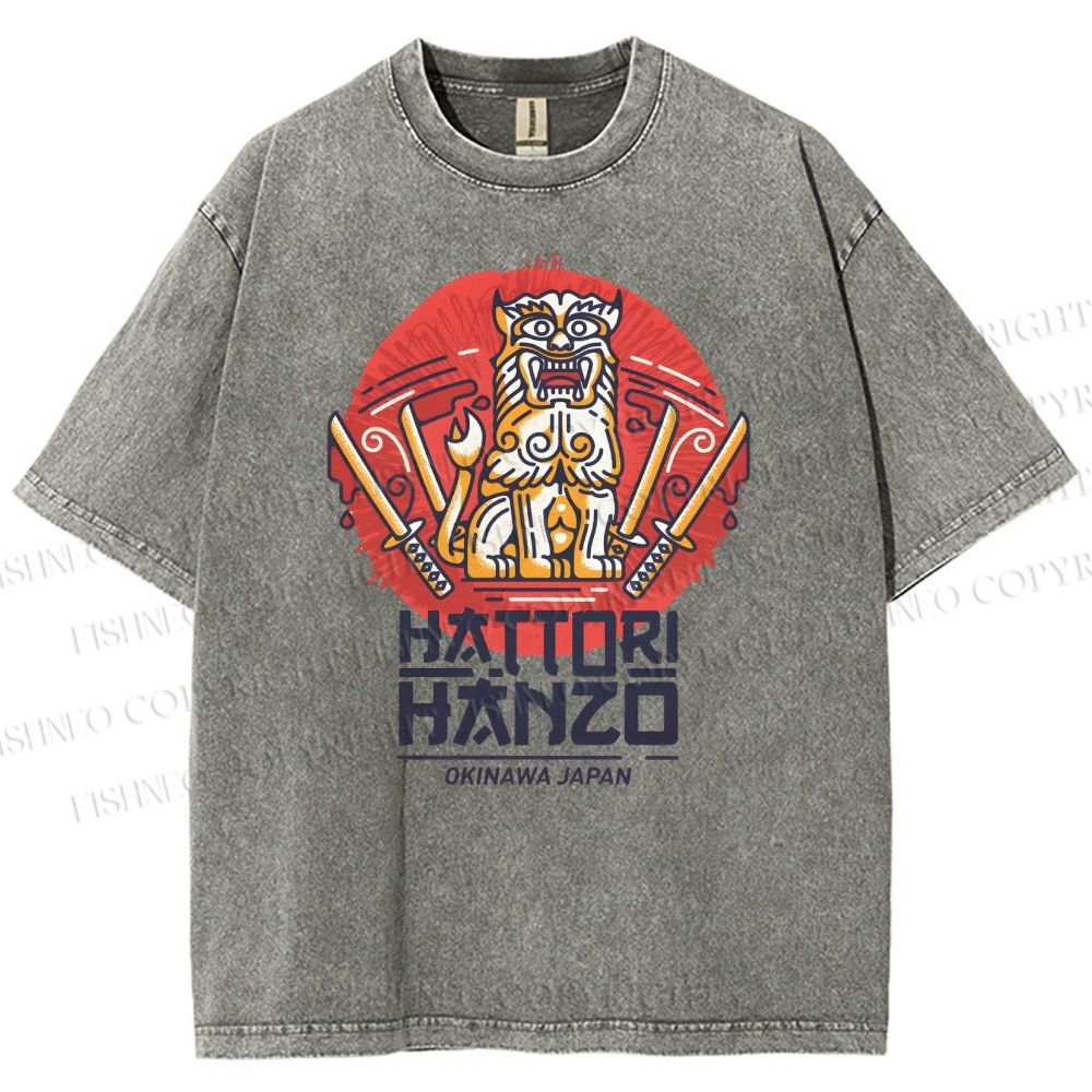 Unisex Hattori Hanzo Printed Washed Tee