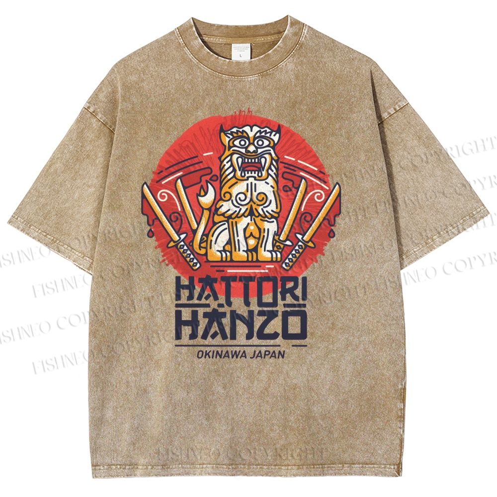 Unisex Hattori Hanzo Printed Washed Tee