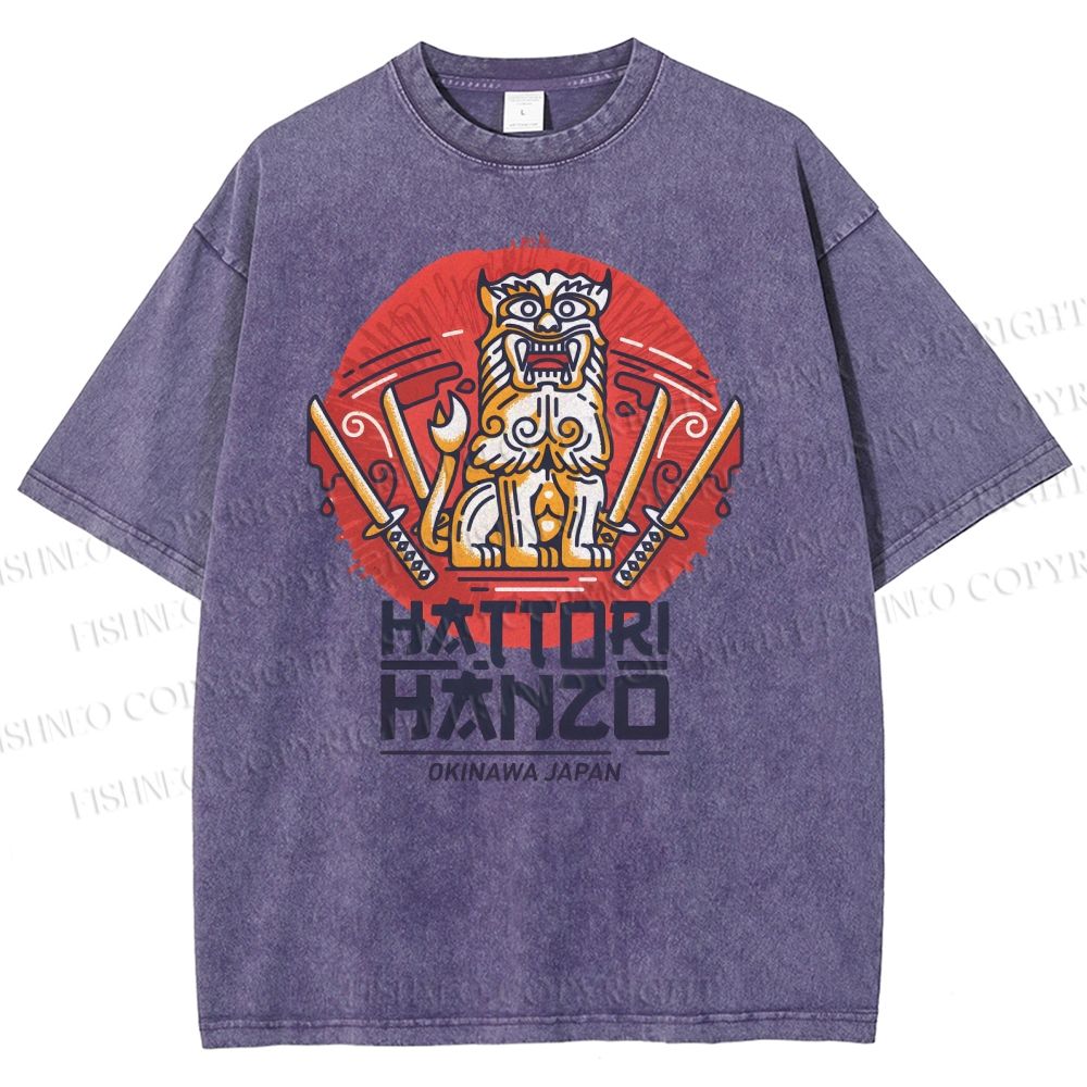 Unisex Hattori Hanzo Printed Washed Tee